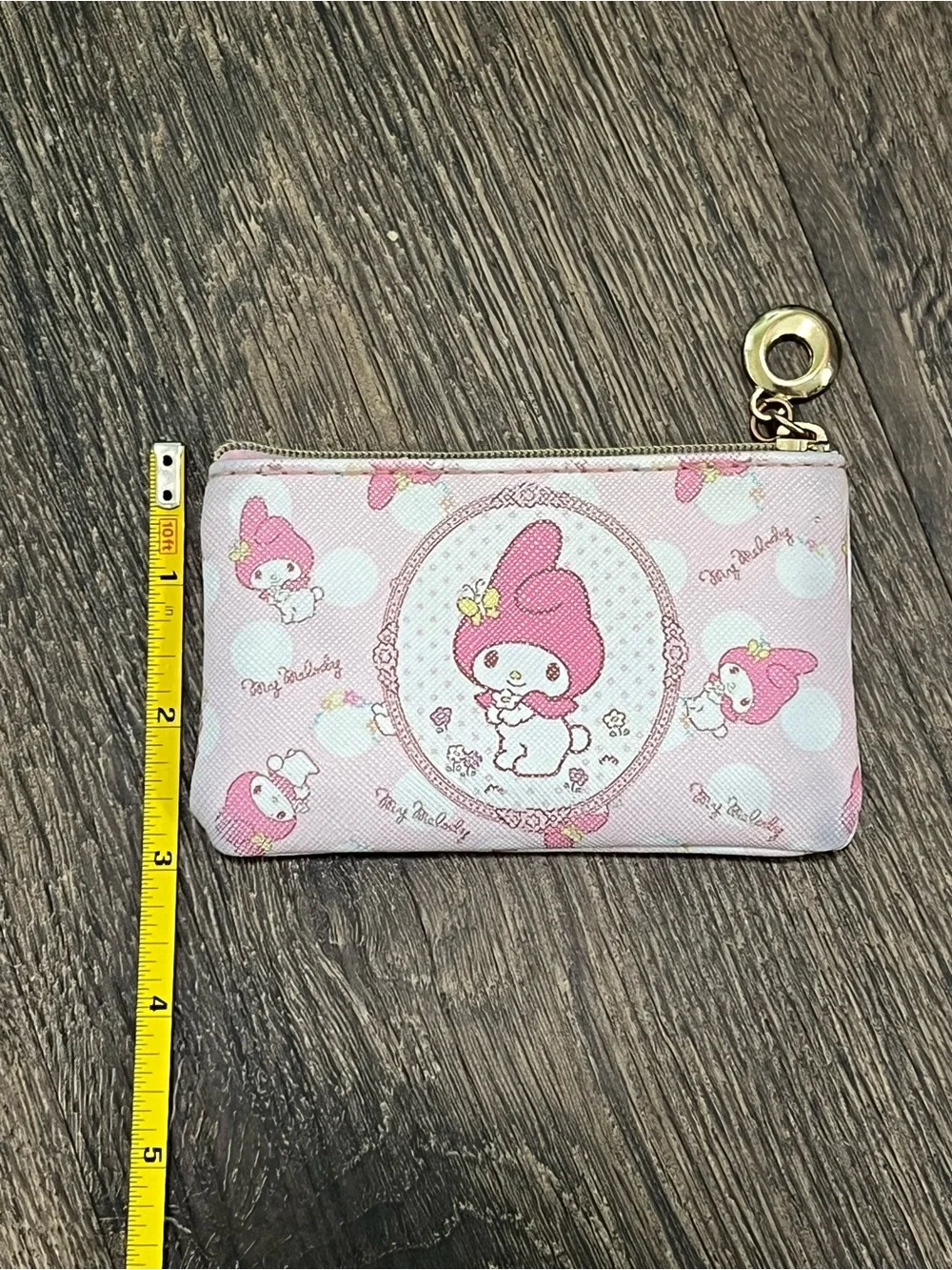 Sanrio My Melody Pink Zip Coin Purse Card Holder Mini Pouch Kawaii